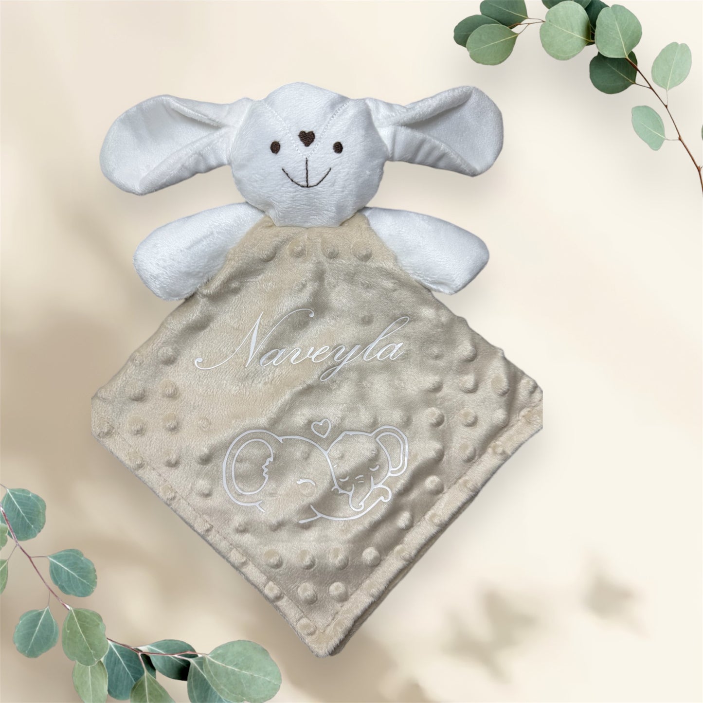 Doudou en tissus Minky personnalisable