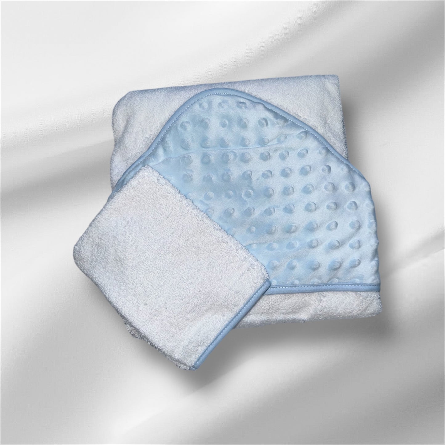 Cape de bain tissu Minky + gant