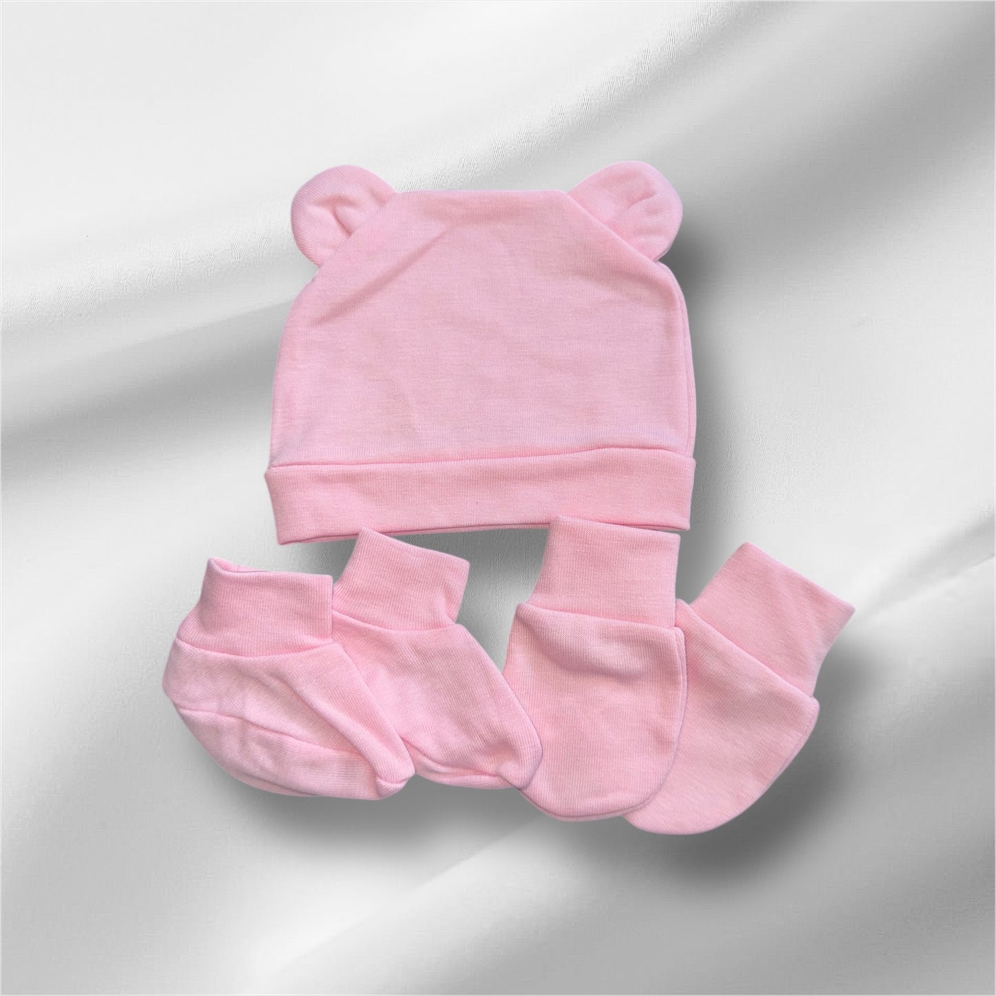 Ensemble bonnet moufle chausson a personnaliser